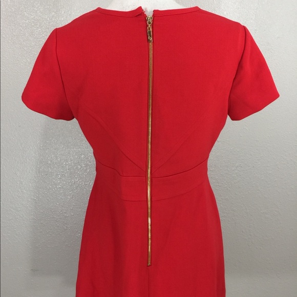 Eliza J crepe red a-line dress - Picture 7 of 8